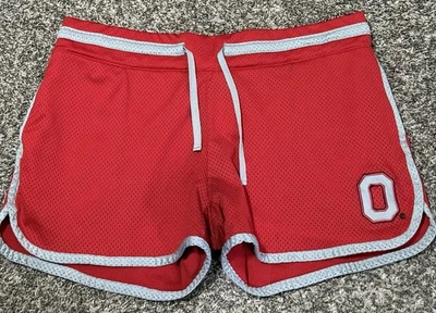 Pantalones Cortos Atléticos Colosseum Ohio State Para Mujer Malla Forrados Bolsillos Botín Grande Foto 1 de 3