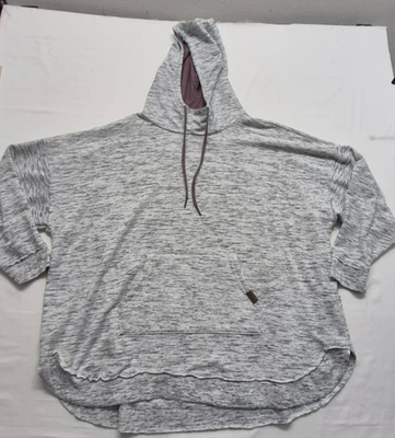Maurices womens plus size gray pullover hooded sweatshirt front pocket 4X - Image 1 of 4