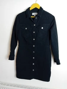Ladies Black New Look Denim Dress Cotton Size 12 - Picture 1 of 7