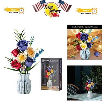 Creative Floral Building Blocks Set - 787 Pcs Gift for Girlfriends and Friends - Image 1 of 4