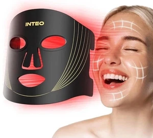 INTEO Red Light Therapy for Face 3 Modes Portable Led Face Mask OPEN BOX - Picture 1 of 12