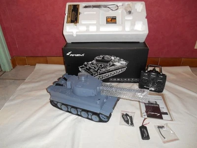 CHAR TIGER 1 AMEWI 2.4 GHZ...AVEC SONS ET FUMEES...NEUF....1/16 eme - Photo 1/4