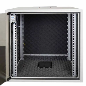 Schallgedämmt Netzwerkschrank 19" Serverschrank 10 HE BxT 600x600 mm + 1 Lüfter - Bild 1 von 16