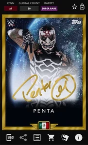 Penta Gold Signature Súper Raro - Topps Slam WWE Global Performers 25 - Imagen 1 de 1