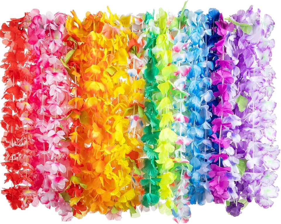Joyin Toy 36 Counts Tropical Hawaiian Luau Flower Lei Party Favors 3 Dozen Gift