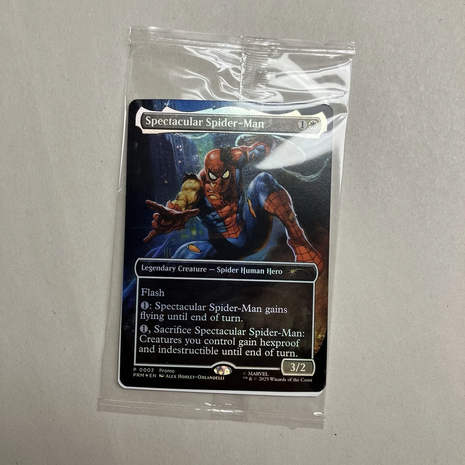 Marvel Legends Magic The Gathering Spider-man Battle Damaged Card Only Hasbro - Image 1 of 1