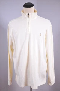 Polo Ralph Lauren Estate Rib 1/4 Zip Pullover Ivory Men's XL - Picture 1 of 4