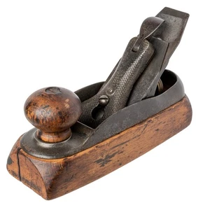 Antique Stanley No. 21 Transitional Wood Bottom Smoothing Plane Type 6 1874-1884 - Picture 1 of 9
