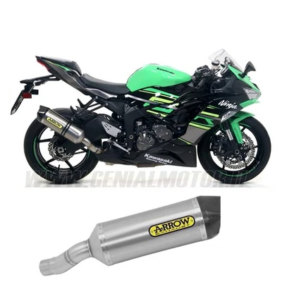 Terminale scarico Arrow Omol RTech Allum Fond Carb KAWASAKI ZX-6R 636 2019 2020 - Immagine 1 di 3