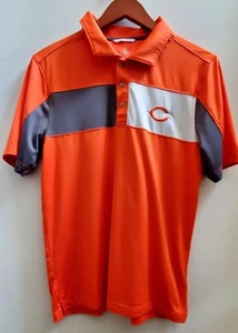 C-BUK Golf Polo Shirt Chicago Bears Football Logo Embroidered Logo S/P  Org/Gray - Picture 1 of 7