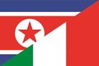 Aufkleber Nord Korea-Italien Flagge Fahne 18x12 cm Autoaufkleber Sticker
