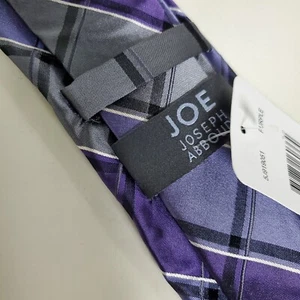 Corbata para hombre JOE by Joseph Abboud 100% Seda Púrpura Cuadrados NUEVA - Imagen 1 de 9