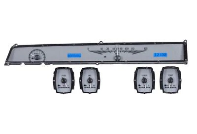 Dakota Digital 64-65 Continental Analog Gauges Silver Alloy Blue VHX-64L-S-B - Image 1 of 4