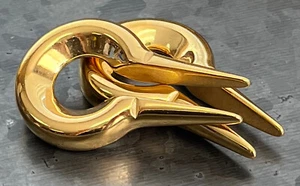 PAIR 316L Surgical Steel Keyhole Hanging Tapers Plugs Ear Weights Body Jewelry - Picture 1 of 10