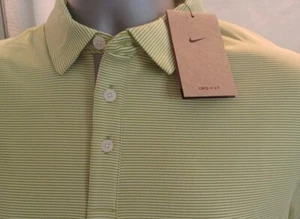 Nike Dri-FIT Player Control Golf Polo Men's Medium Tall Vivid Green Striped NEW - Picture 1 of 21