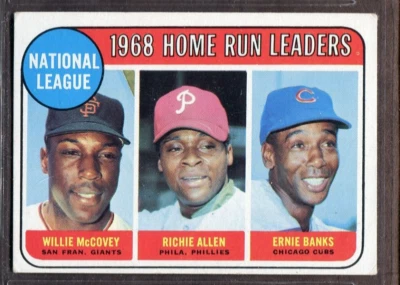 1969 Topps Set-Break #6 Líderes de jonrones de la Liga Nacional en muy buen estado-en muy buen estado *Jaysace* Foto 1 de 2