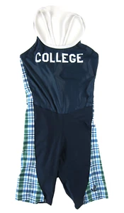 JL RACING blau grün kariert College CREW TEAM UNISUIT Rudern Gym Singlet Damen L - Bild 1 von 6