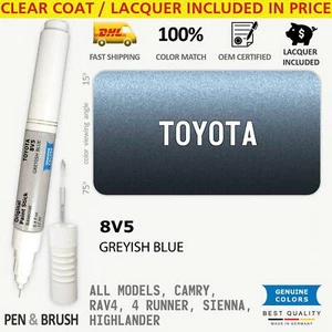8V5 Touch Up Paint for Toyota Gray ALL MODELS CAMRY RAV4 4 RUNNER SIENNA HIGHLAN - Picture 1 of 3