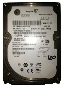 HP 530 120GB SATA HDD HARD DRIVE 5400RPM 451157-001 454995-001 418266-002 - Picture 1 of 1