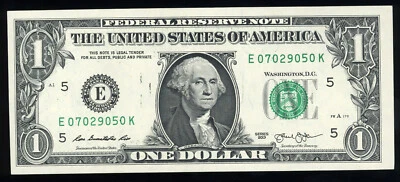 RARE 2013 $1 One Dollar Bill Note with MANY Ink Errors Front & Back UNC - LOOK - Image 1 of 3