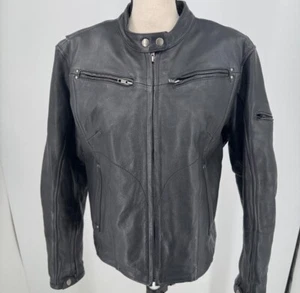 First Classics Leather Jacket Sleek WOMENS Black Insulated Full Zip Moto SIZE XL - Picture 1 of 24
