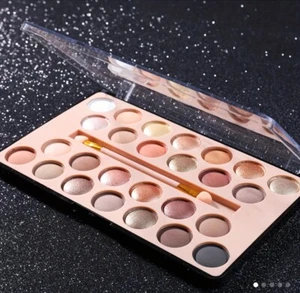 Pink Key 26 Color Brown Shades Professional Eyeshadow Palette Pink Shimmer - Picture 1 of 4