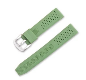 Silikon Uhrenarmband Modell Fortuna grün 18 mm - Picture 1 of 2