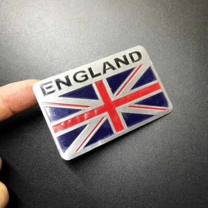 1Pcs Aluminum England Flag Rectangular Car Body Side Sticker Emblem Decals Badge - Picture 1 of 9