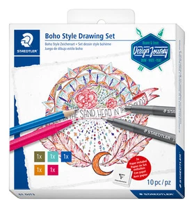 Juego de dibujo STAEDTLER BOHO STYLE 10 piezas bohemios dibujo pintura geoformas - Imagen 1 de 2