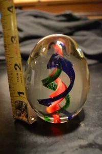 two glass eggs art paperweight home decor , office decor , home office - Picture 1 of 4