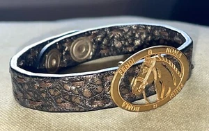 Beautiful Vintage Fendi Selleria Leather Horse Equestrian Bracelet - Picture 1 of 7