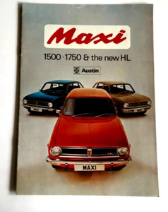 1970's AUSTIN MAXI 1500 - 1750 & THE NEW HL CAR / AUTO BROCHURE 12 PAGES - Picture 1 of 5
