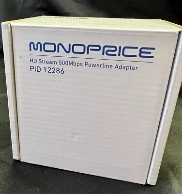 Monoprice Ethernet Over Power - HD Stream 500Mbps Powerline Adapter (112286) - Image 1 of 2