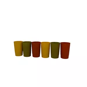 Lote de 6 vasos vintage Tupperware cosecha de otoño 8 oz #1320 - Imagen 1 de 12