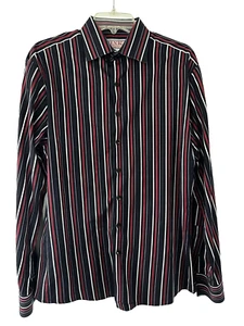 Thomas Pink Shirt Men 41/16cm Red Blue Black White Button Up Long Sleeve - Picture 1 of 5
