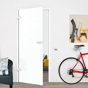 Farbige VSG Tür Glastür Zimmertür Drehtür weiß 959x1972mm mit Beschlag V959W - Bild 1 von 6