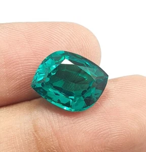Gemas sueltas de 9,65 quilates impecables AAA verde azulado paraiba espinela cultivadas corte elegante - Imagen 1 de 7