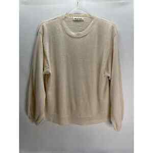 Masscob Cream Baby Alpaca Blend Lightweight Sweater Loose Oversized XS (fit MED)