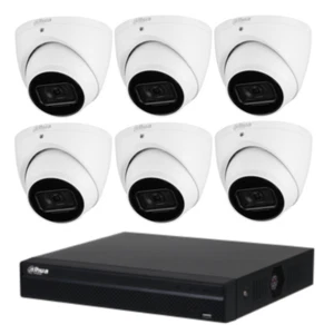 Dahua 4K 8Ch POE NVR System 6MP ip Camera IR Turret Mic IP67 IPC-HDW3666EM-S lot - Picture 1 of 25