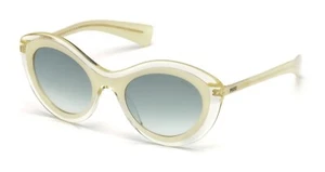 Emilio Pucci EP80 Round Yellow Beige 24X Plastic Sunglasses 53-22-140 EP0080  - Picture 1 of 4