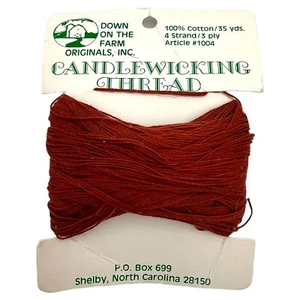 VTG Down On The Farm Originals CANDLEWICKING THREAD 100% Cotton RUST 4-Strand - Picture 1 of 2