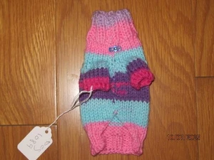 Handgestrickter extra kleiner Chihuahua Welpen Hundepullover - Bild 1 von 2