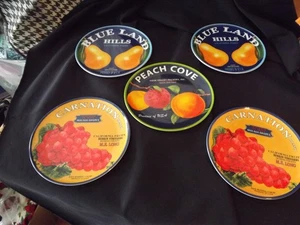 CALIFORNIA ADVERTISING LABEL 8" appetizer plates CHOOSE DESIGN 5 plates availabl - Picture 1 of 9