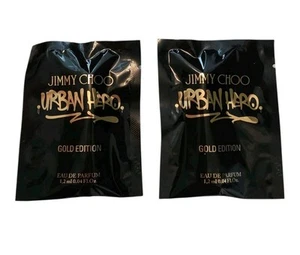 Jimmy Choo Urban Hero Gold Edition Eau De Parfum 1.2ml x 2 Mini Travel - Picture 1 of 2