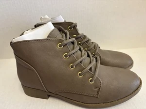 Candies Botines Mujer Talla 7 Taupe Con Cordones Tostado Marrón Claro Caja Dañada - Imagen 1 de 10