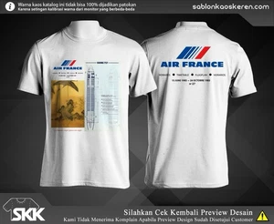 T Shirt Air France Timetable Unisex White All Size From a To 5XL - Picture 1 of 1