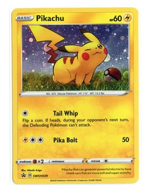 Pikachu SWSH039 Promo Holo SWSH: Sword & Shield Promo Cards Pokemon TCG - Image 1 of 2