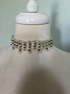Freshwater Pearl 925 Sterling Silver Double Row Choker Necklace Old Money Classy - Picture 1 of 5