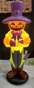 Dapper Jack O'Lantern 17" Iluminado Molde Soplado Mesa Decoración Halloween NUEVO - Imagen 1 de 7