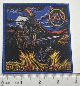 Slayer Unholy Slayer Blue Border Woven Patch - Picture 1 of 1